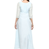 Sky Blue Printed Crepe Kurti – Effortless Elegance for Every Occasion - Image 3