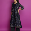Navy Blue Three-Quarter Sleeve Layered Kurta – A Blend of Elegance and Comfort - Image 3