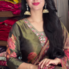 Woven Design Silk Blend Straight Kurta With Palazzos & Dupatta - Image 3