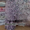 Elegant Purple Net Saree with Intricate Design - Image 3