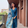 Embroidered Below Knee-Length Festive Women's Regular Fit Kurta
