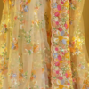 Georgette Floral Printed & Hand Embroidered Pre-Draped Saree Set - Image 4