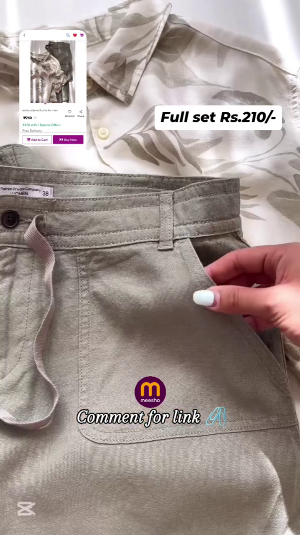 Buy Olive Green Trousers & Pants With shirt  for Women - Image 3