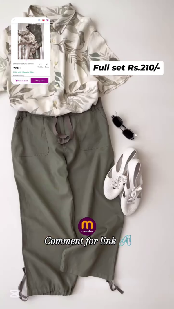 Buy Olive Green Trousers & Pants With shirt  for Women