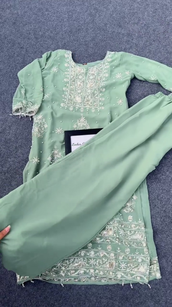 Ethnic  Embroidered Straight Kurta Set - Image 2
