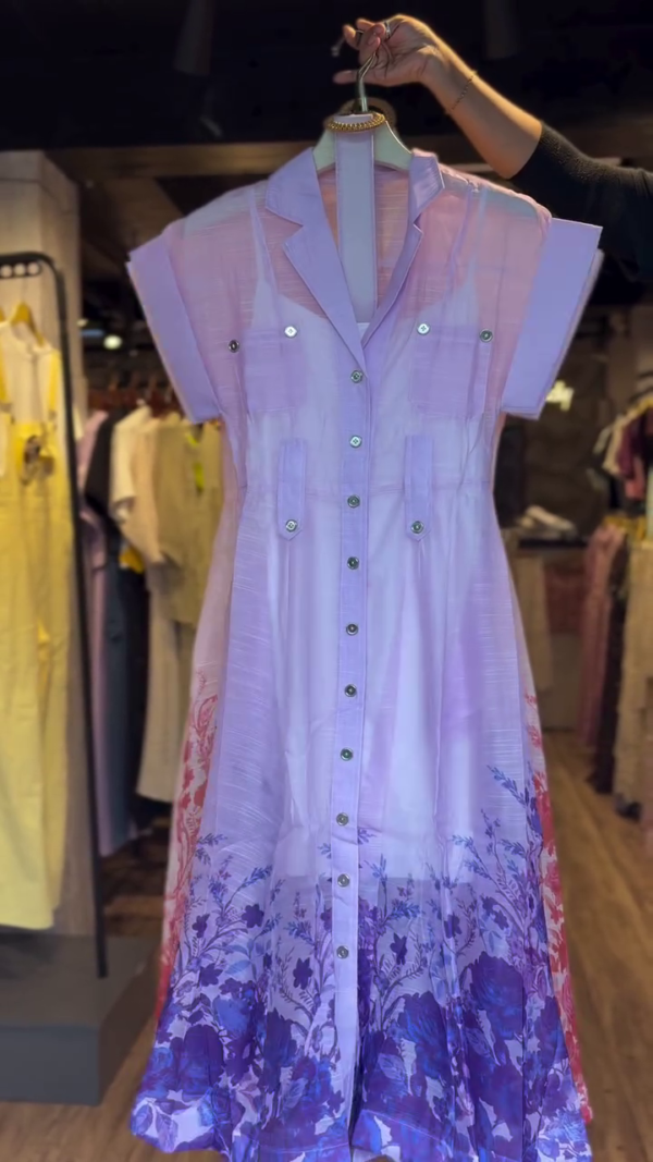 Organza frock with seperate half inner