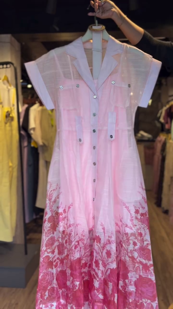 Organza frock with seperate half inner - Image 5