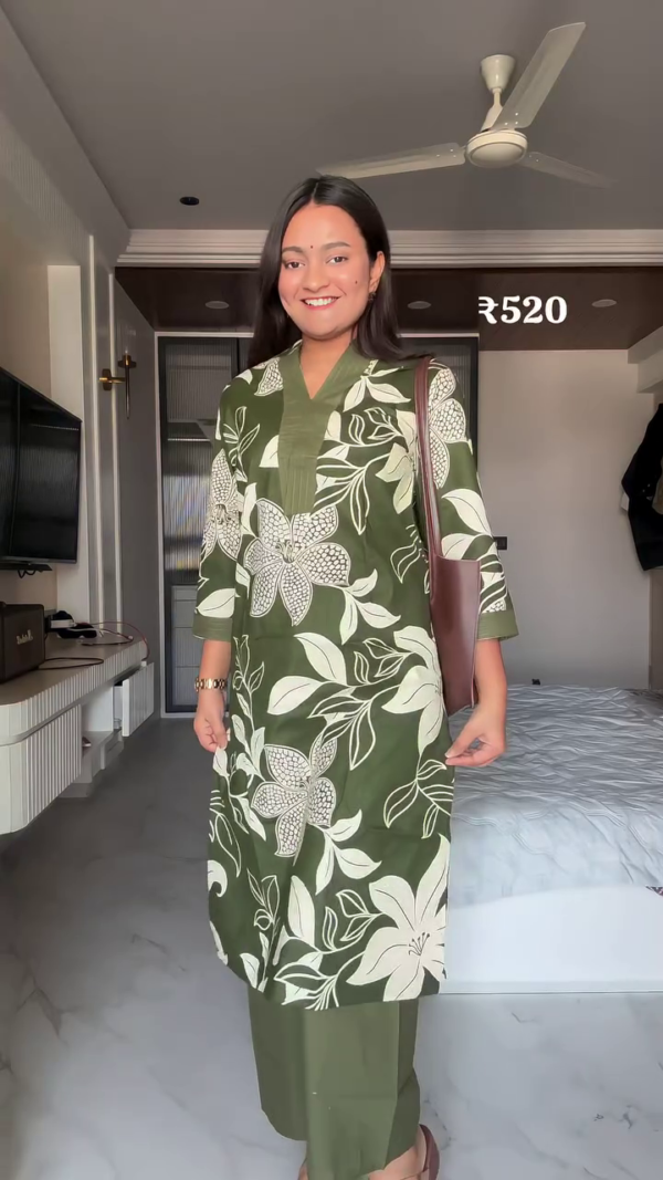 Buy Women Premium Cotton Kurti with Pant - Image 7
