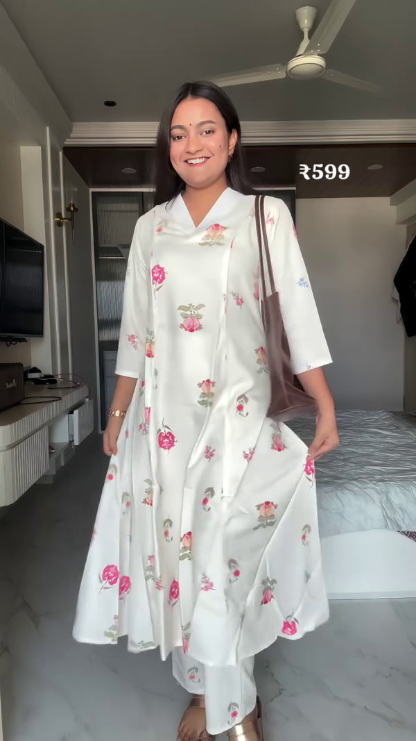 Buy Women Premium Cotton Kurti with Pant - Image 5