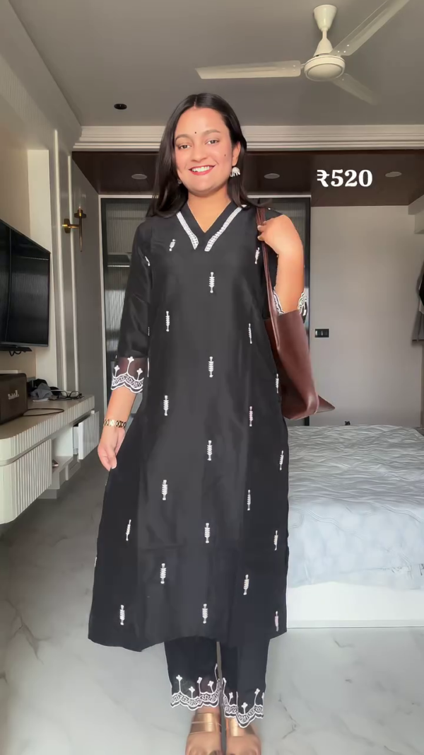 Buy Women Premium Cotton Kurti with Pant - Image 11